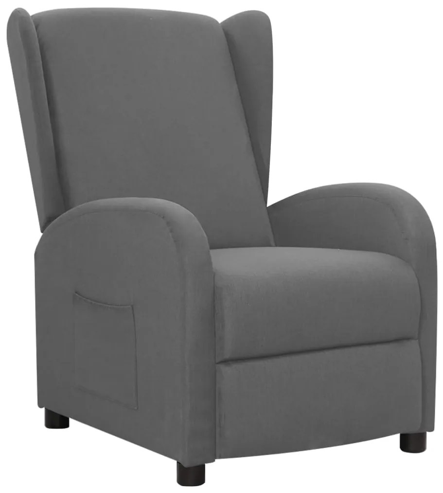 342301 vidaXL Poltrona reclinável tecido cinzento-claro