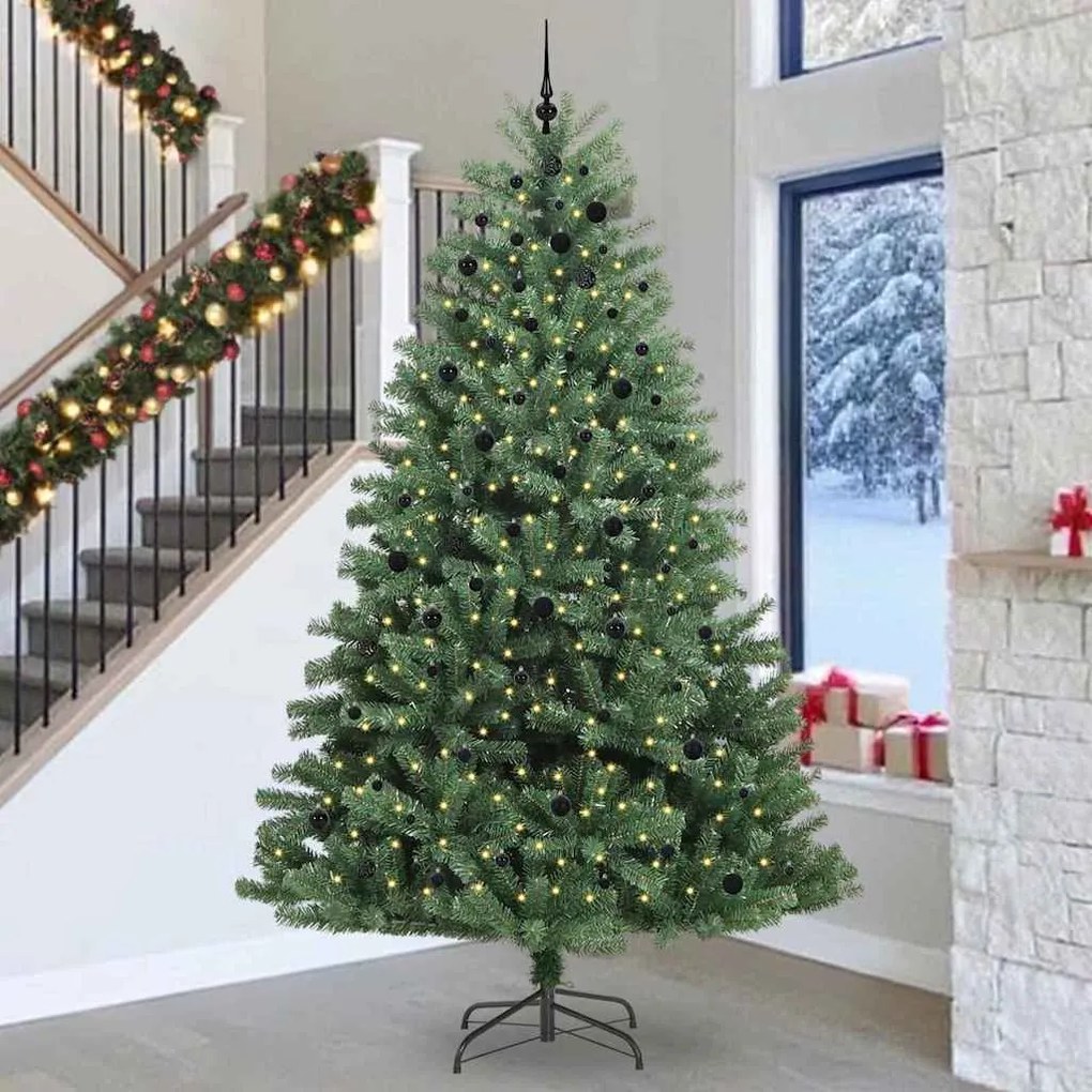 vidaXL Árvore de Natal Articulada Artificial Verde 300 cm PVC e Metal