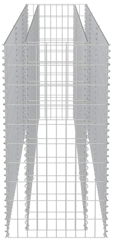 Canteiro elevado/cesto gabião 270x50x100 cm aço galvanizado