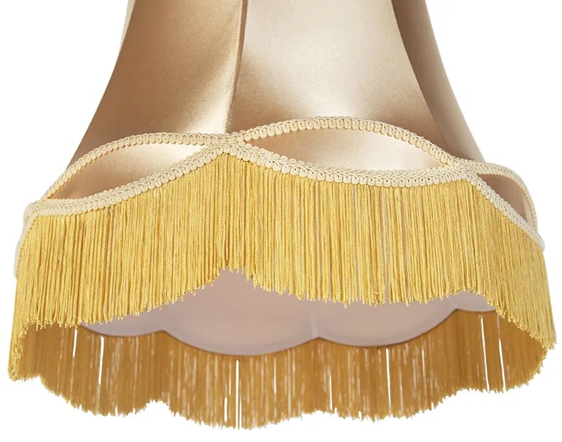 Abajur de Seda Dourado 45 cm - Granny Retro