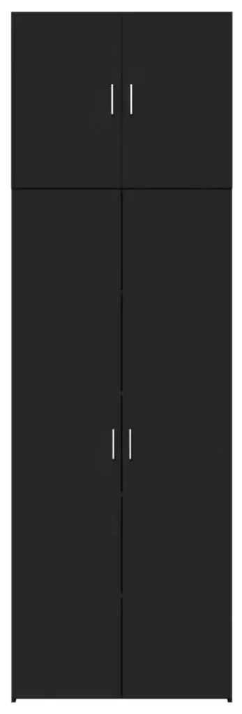 Armário alto 80x42,5x249 cm derivados de madeira preto