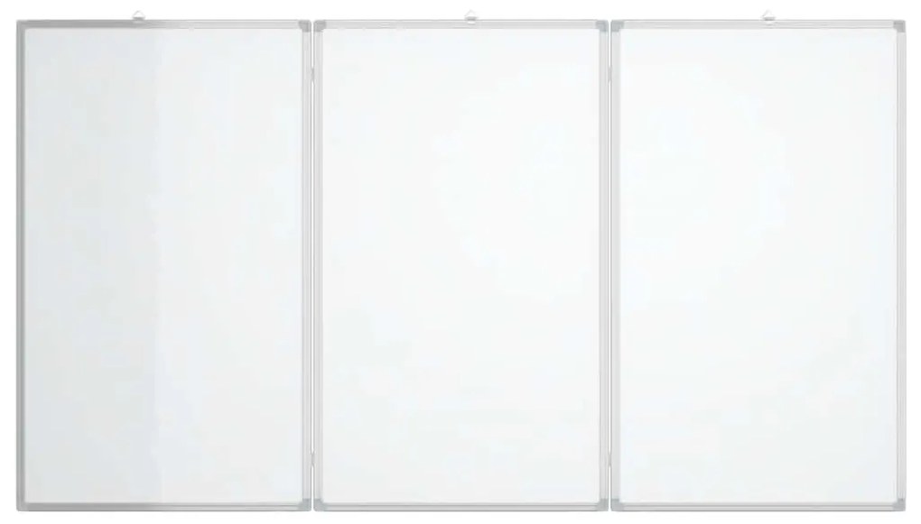 Quadro branco magnético dobrável 120x100x1,7 cm alumínio