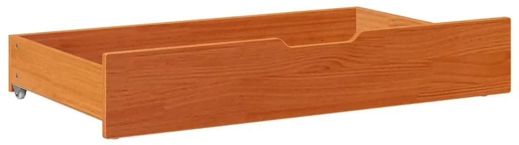 Gavetas para cama 2 pcs 90x55x17 cm pinho maciço castanho-mel