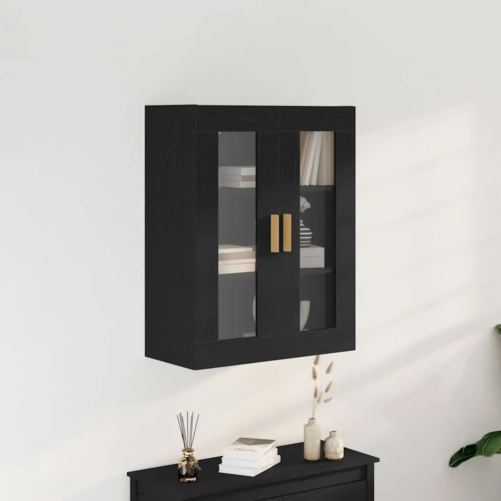 vidaXL Armário de Parede Carvalho preto 69.5 x 34 x 90 cm