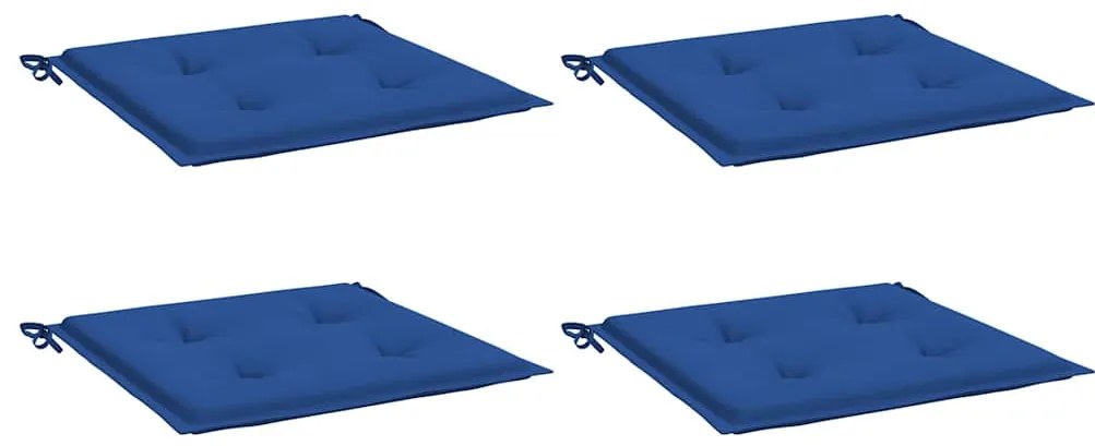 Almofadões p/ cadeiras jardim 4 pcs 40x40x4 cm oxford azul real