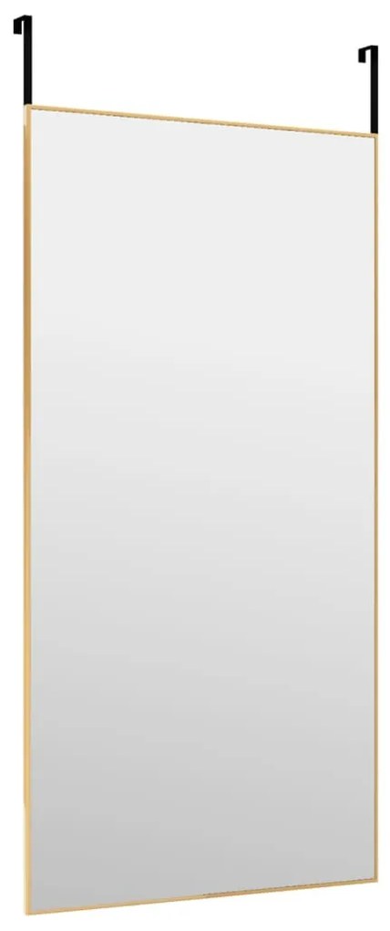 Espelho para porta 50x100 cm vidro e alumínio dourado