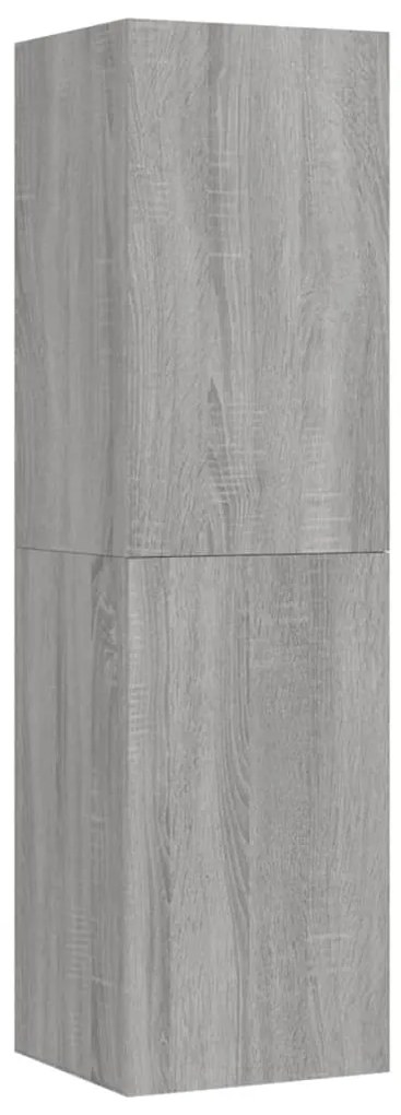 Móveis p/ TV de parede 2 pcs 30,5x30x110 cm cinzento sonoma