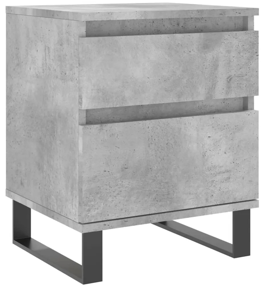 Mesas de cabeceira 2 pcs derivados de madeira cinzento cimento