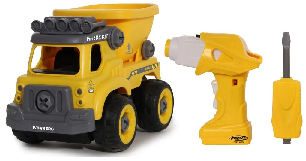 Camião Telecomandado basculante RC Kit 27 peças com chave de fendas Amarelo