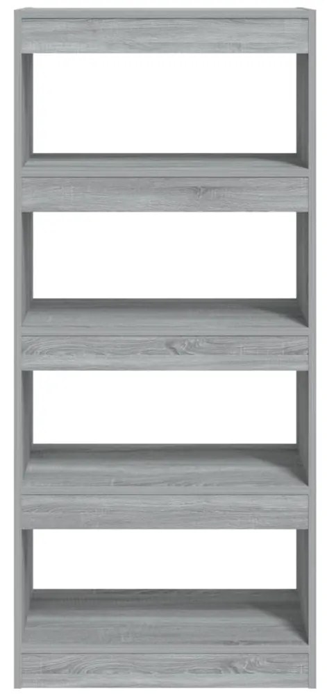 Estante/divisória madeira processada 60x30x135 cm sonoma cinza