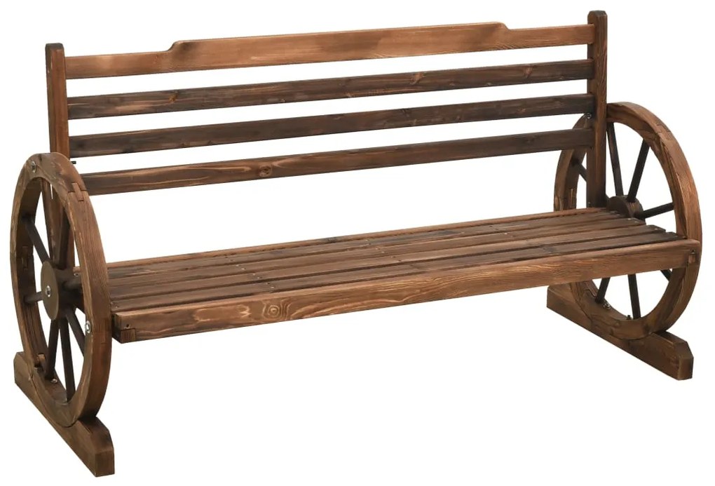313892 vidaXL Banco de jardim 142 cm madeira de abeto maciça