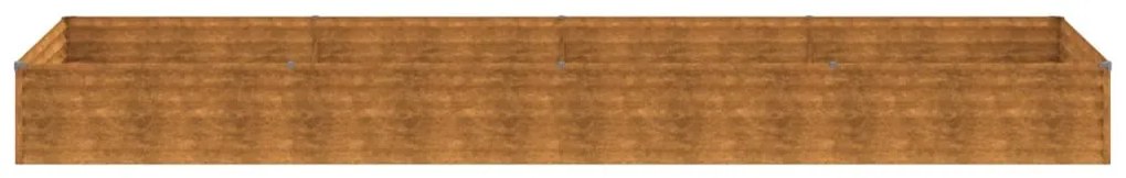 Canteiro elevado de jardim 387x100x36 cm aço corten