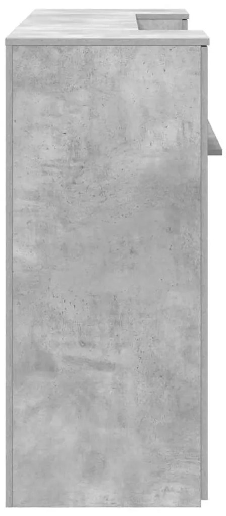Balcão de recepção 180x50x103,5 cm madeira cinza cimento