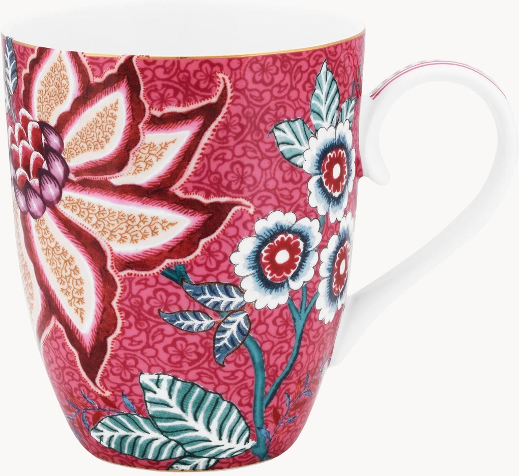 Canecas de porcelana Flower Festival, conjunto de 2