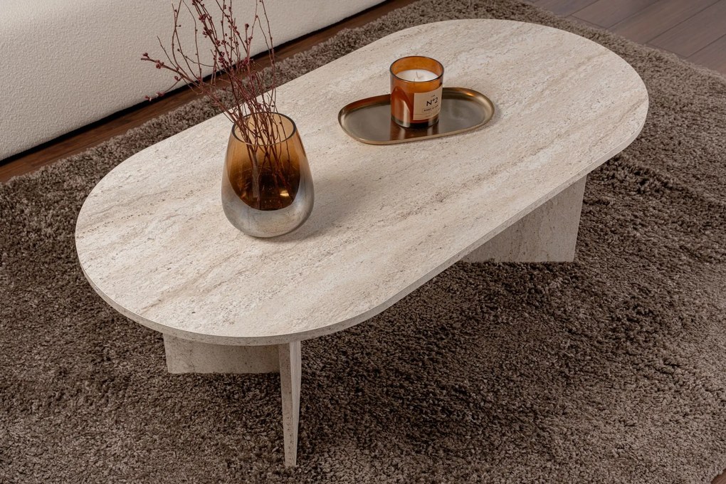 Mesa de Café Sable – Travertino – 119x40x60 cm