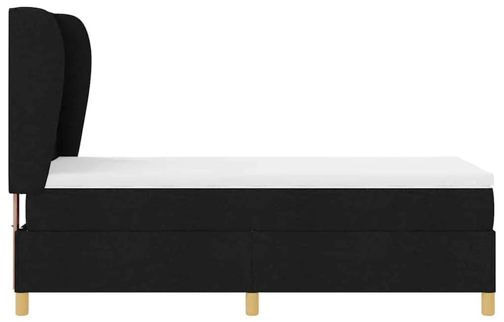 Cama Box Spring com Colchão vidaXL Preta 100x200 cm Tecido