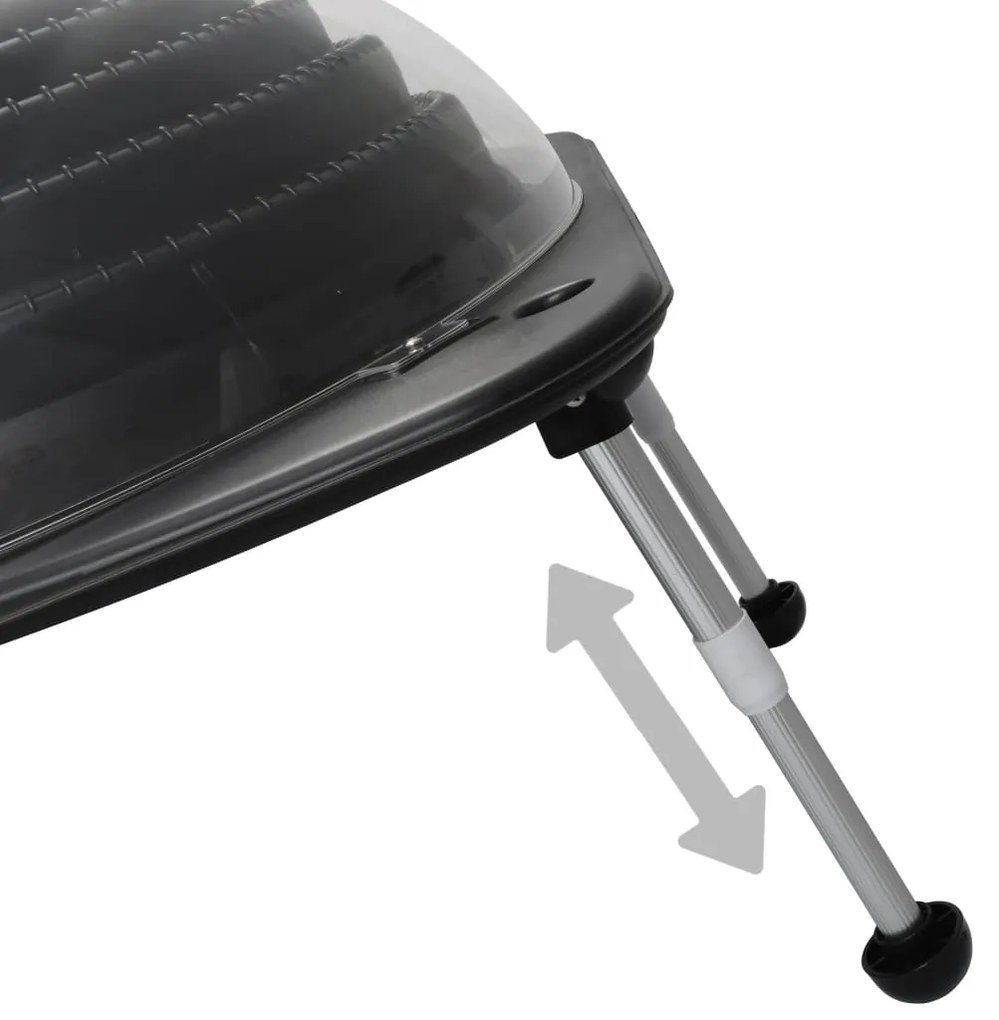 Aquecedor de piscina solar 75x75x36 cm alumínio PEAD