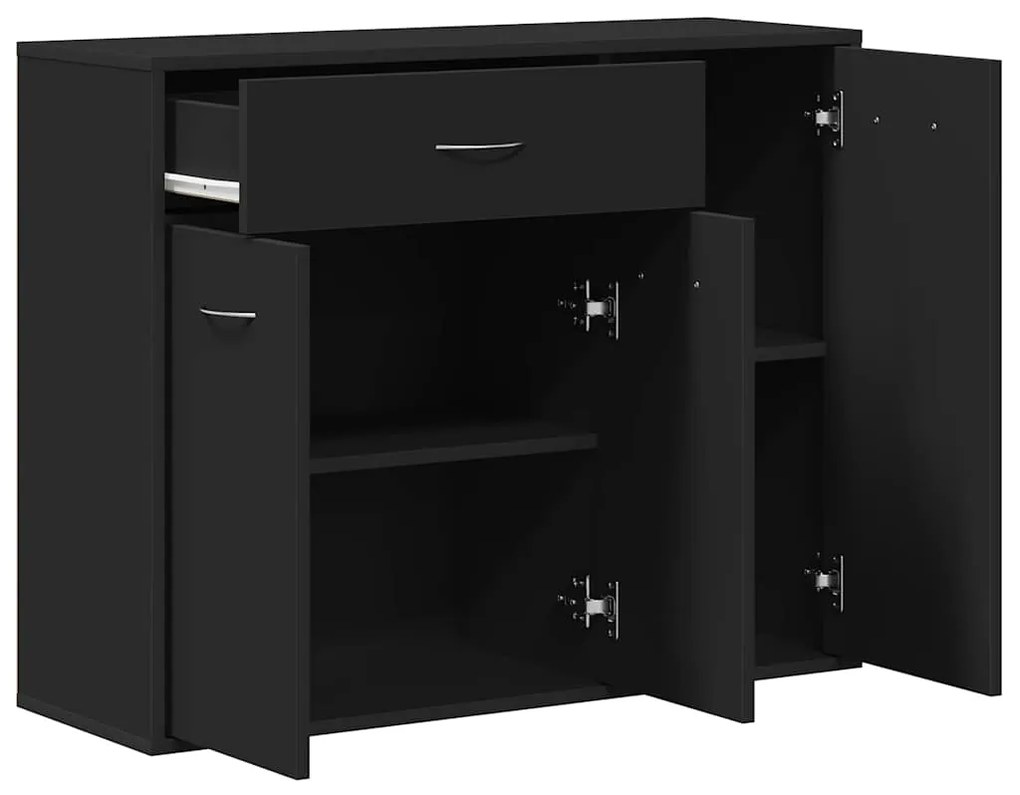 Aparador 88x30x70 cm contraplacado preto