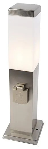Candeeiro de exterior moderno em aço de 45 cm com soquete IP44 - Malios Design,Moderno