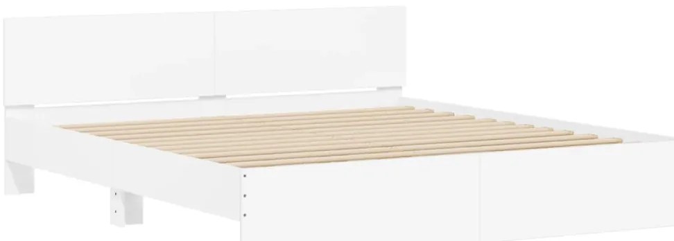 Estrutura de cama com cabeceira 180x200 cm branco