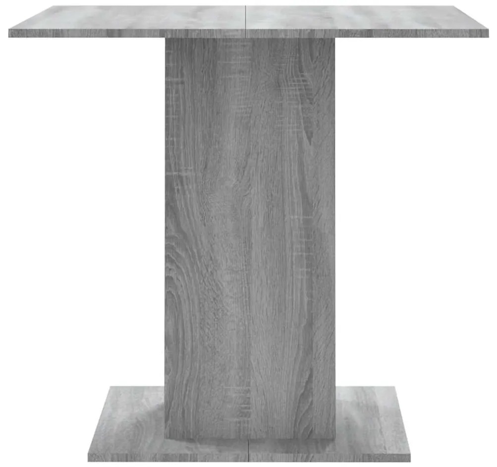 Mesa de jantar 80x80x75 cm derivados de madeira cinzento sonoma