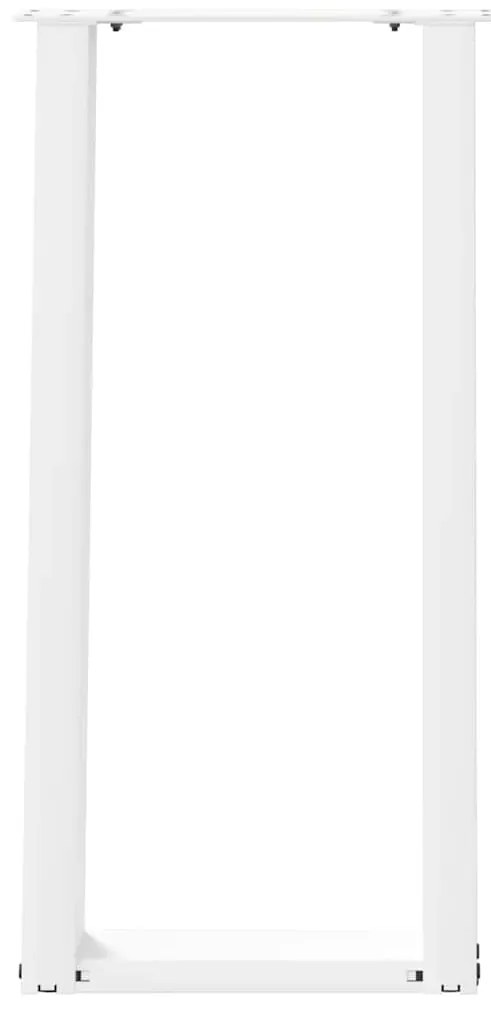 Pés de mesa de console em forma de U, 2 peças, branco, 28x(72-73) cm,