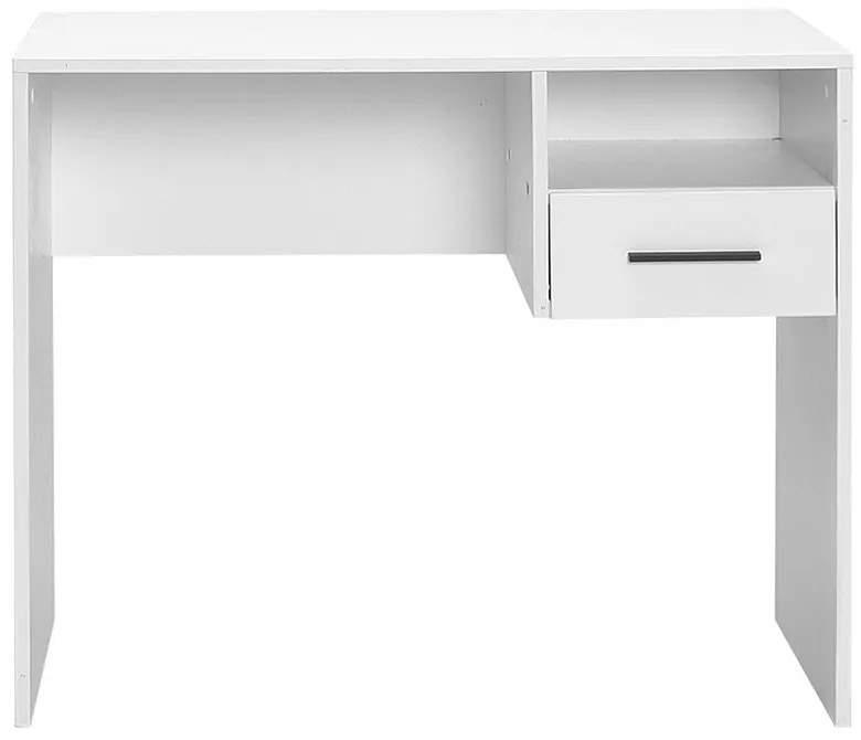 Secretária "Pure" com Gaveta e Prateleira - 90 x 75 x 50 cm - Branco -