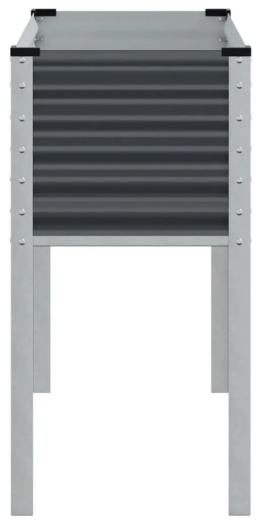 Vaso/floreira de jardim 100x41x90 cm aço antracite
