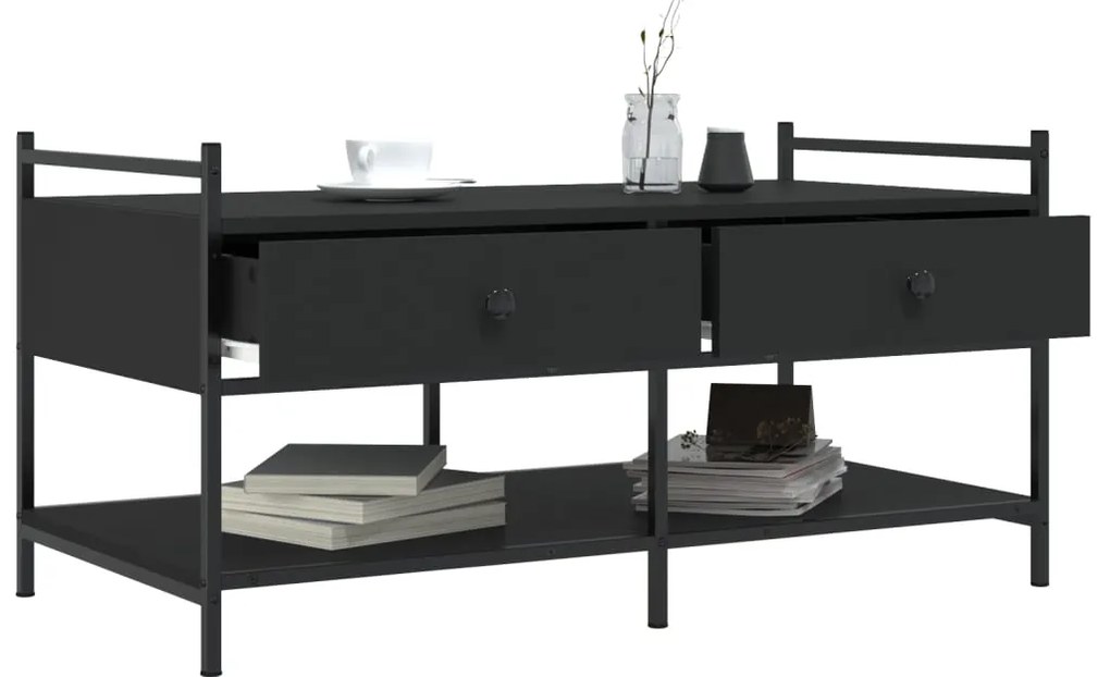Mesa de centro 99x50x50 cm derivados de madeira preto