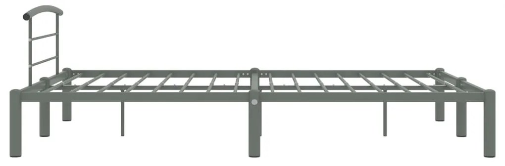 Estrutura de cama 140x200 cm metal cinzento
