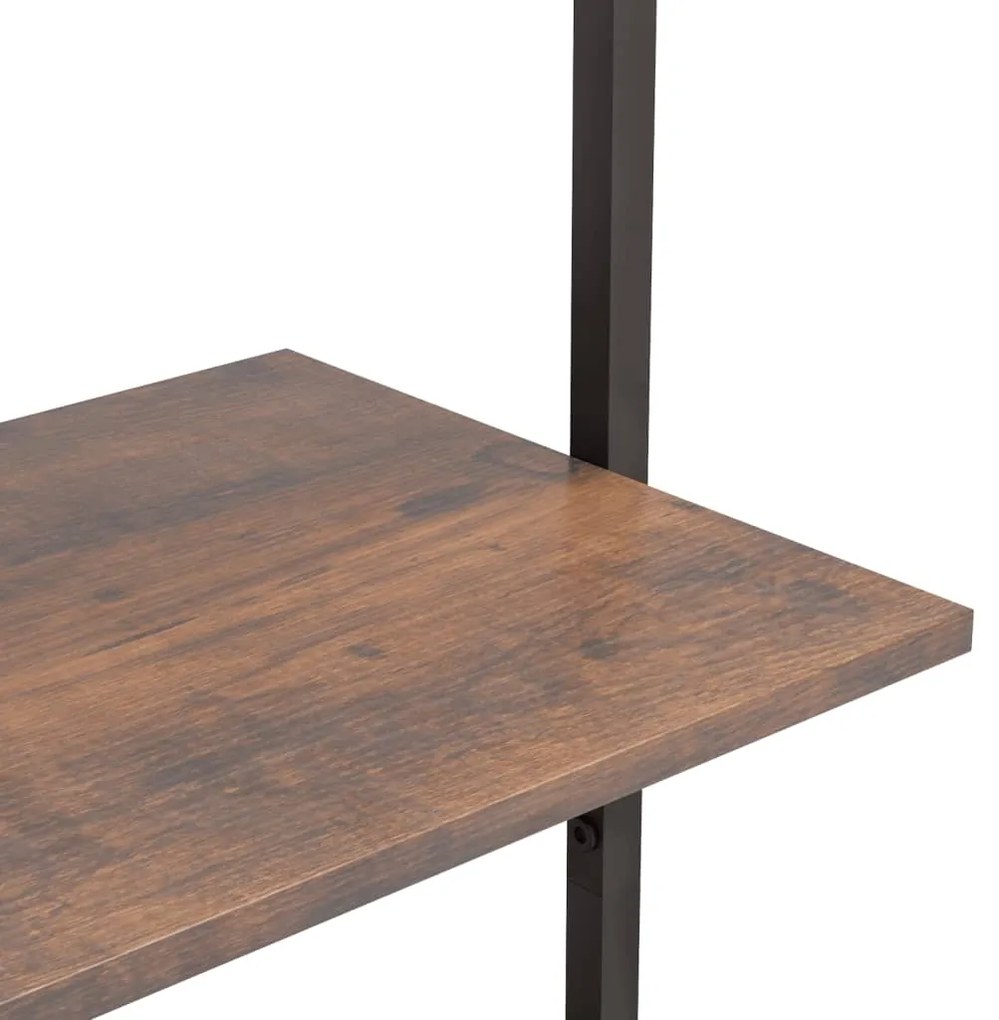 Unidade 4 prateleiras 64x35x152,5 cm castanho-escuro e preto