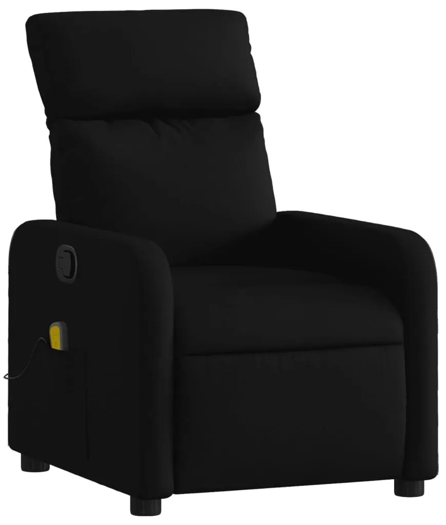 Poltrona de massagens reclinável tecido preto