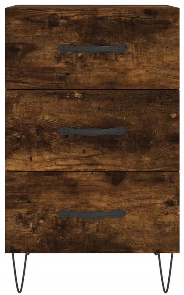 Mesa cabeceira 40x40x66 cm derivados de madeira carvalho fumado