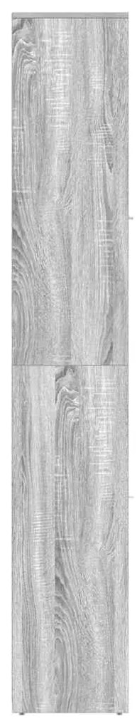 Armário WC 30x30x183,5 cm derivados de madeira cinzento sonoma