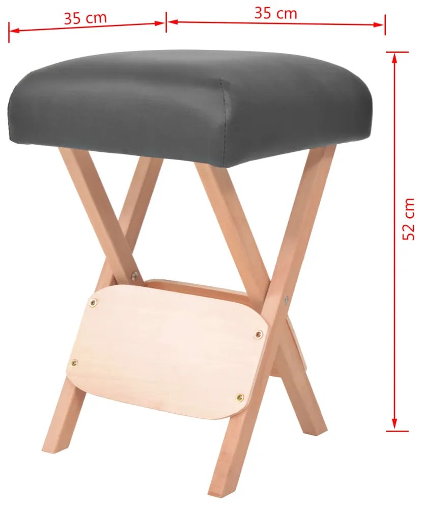Banco de massagem dobrável assento c/ 12 cm de espessura preto
