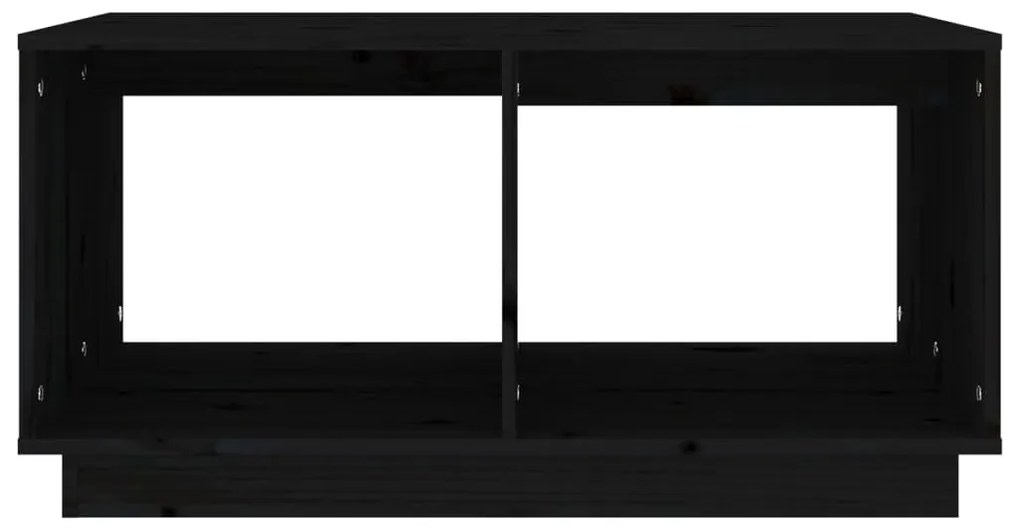 Mesa de centro 80x50x40 cm madeira de pinho maciça preto