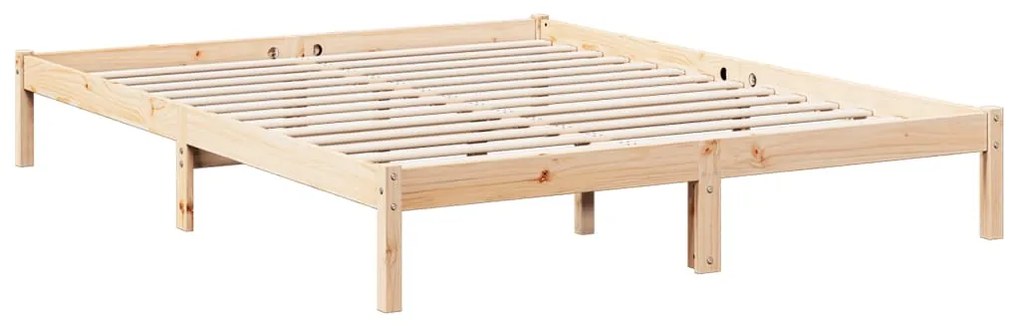 Cama extra longa sem colchão 160x210 cm madeira de pinho maciça