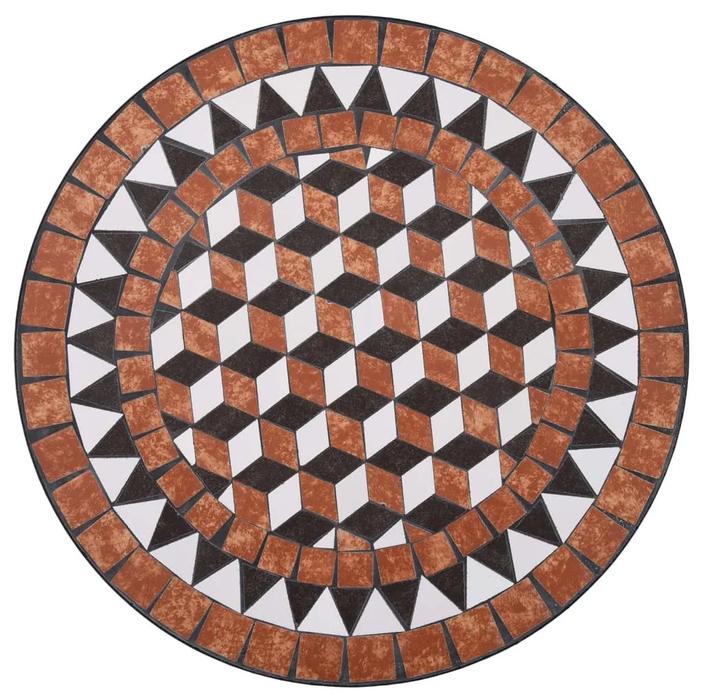 3 pcs conjunto bistro em mosaico azulejos de cerâmica terracota