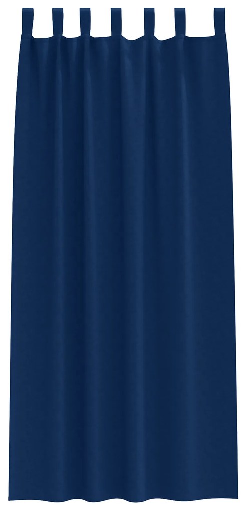 Cortinas opacas 2 pcs Azul escuro 225 x 140 cm Poliéster