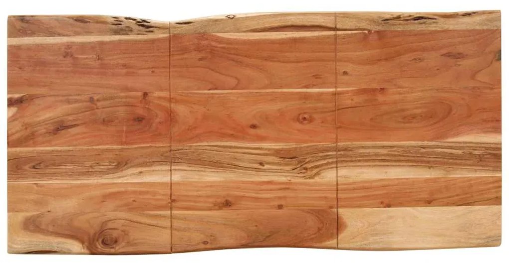Mesa de jantar 140x70x76 cm madeira de acácia maciça