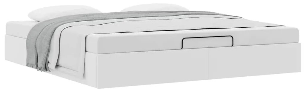 Estrutura de cama otomana sem colchão 160x200 cm branca