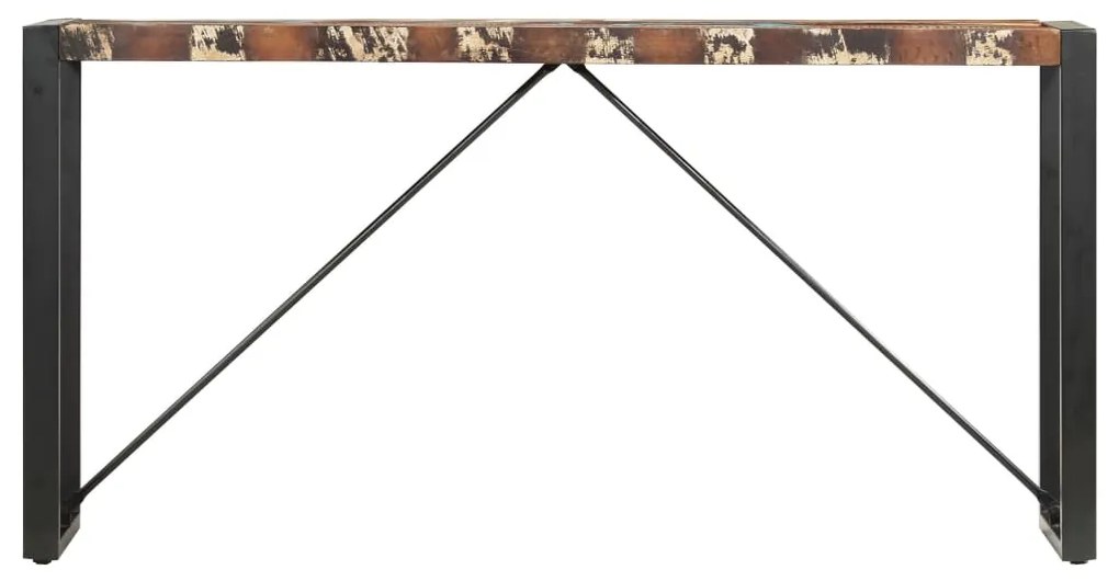 Mesa consola 150x35x76 cm madeira recuperada maciça