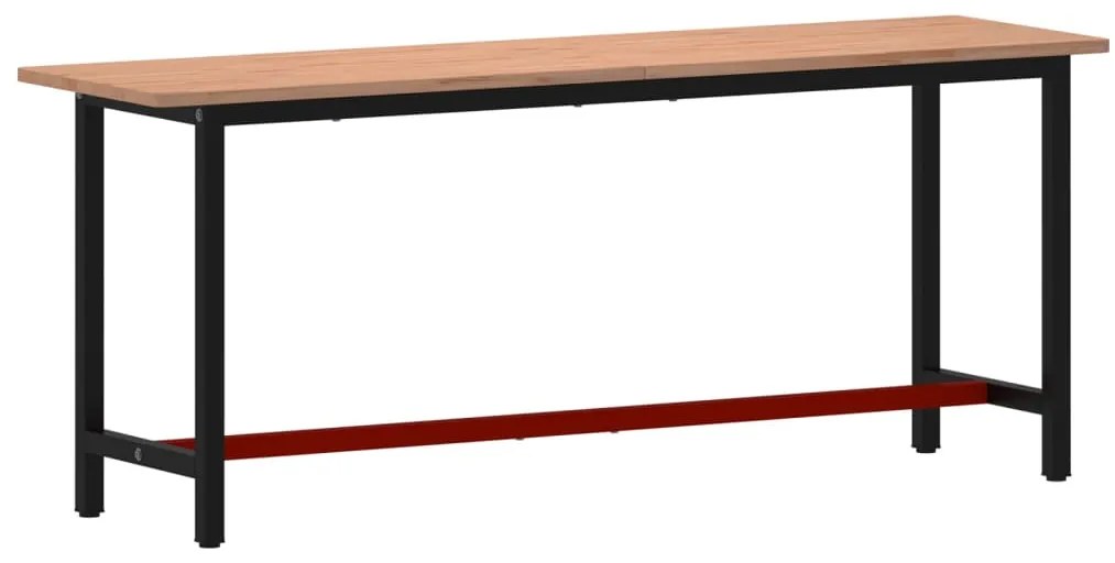 Bancada de trabalho 200x55x81,5 cm madeira de faia maciça