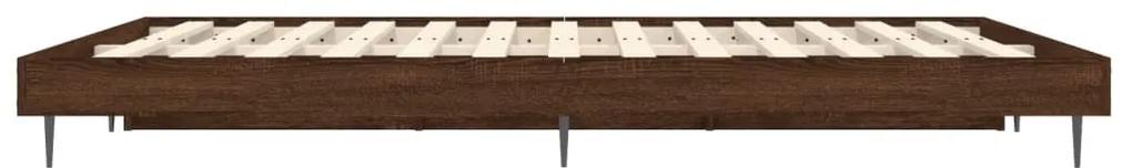 Estrutura de cama 120x190cm derivados madeira carvalho castanho