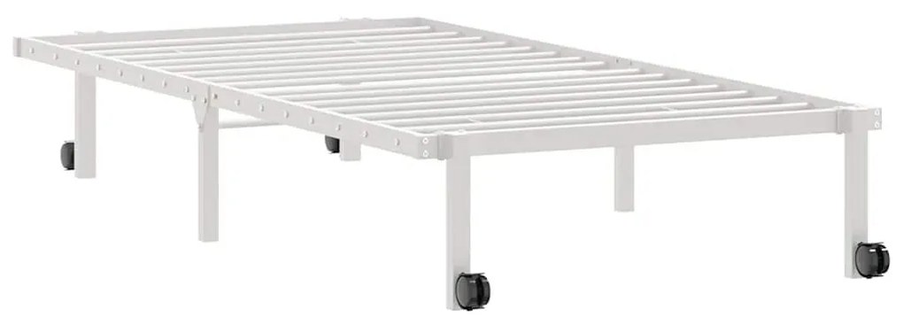 Estrutura de cama sem colchão Dobrável 90x200 cm aço branco