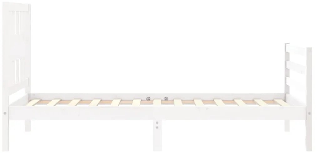 Estrutura de cama com cabeceira 90x200 cm madeira maciça