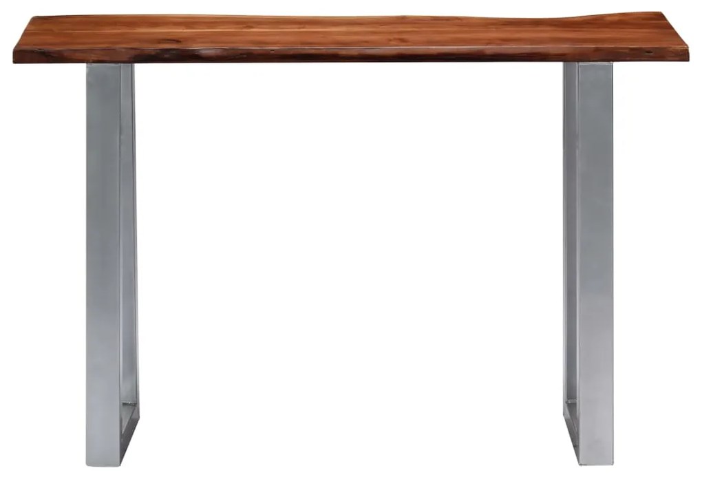 Mesa consola 115x35x76 cm madeira de acácia maciça e ferro