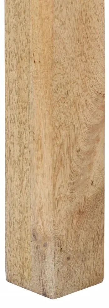 Mesa consola 110x30x75cm madeira de mangueira maciça branqueada