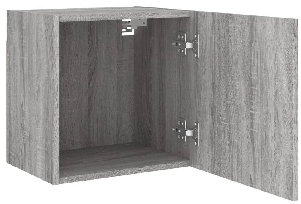 Móvel parede TV 40,5x30x40 cm derivados de madeira cinza sonoma