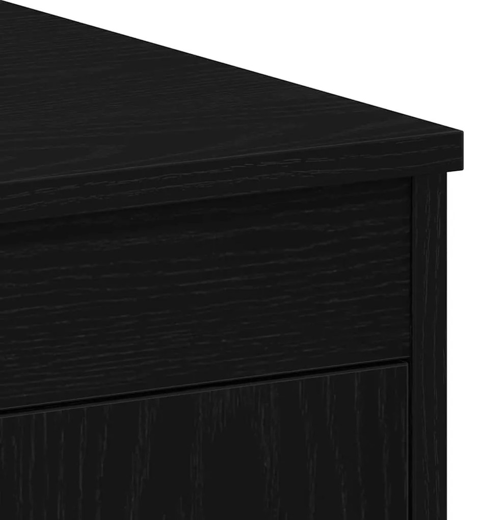 Mesa vidaXL Preta de Carvalho 100x50x76 cm em Madeira Envernizada